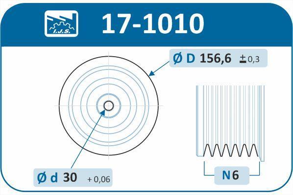 Poulie damper (Poulie de vilebrequin) IJS ref. 17-1010