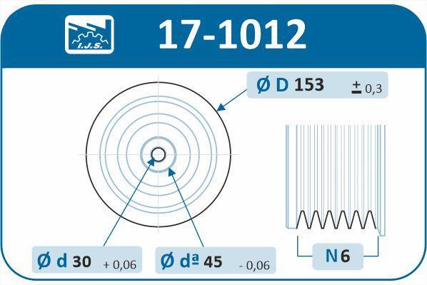 Polia do amortecedor IJS ref. 17-1012