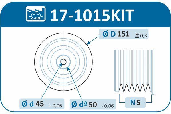 Kit de poulies, vilebrequin (Poulie de vilebrequin) IJS ref. 17-1015KIT