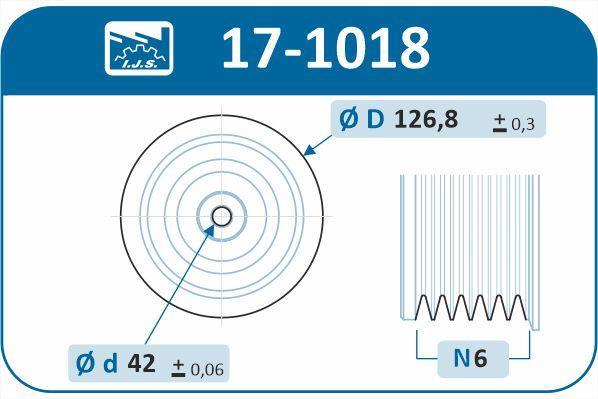 Poulie damper (Poulie de vilebrequin) IJS ref. 17-1018