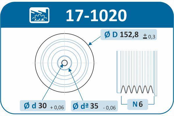 Poulie damper (Poulie de vilebrequin) IJS 17-1020