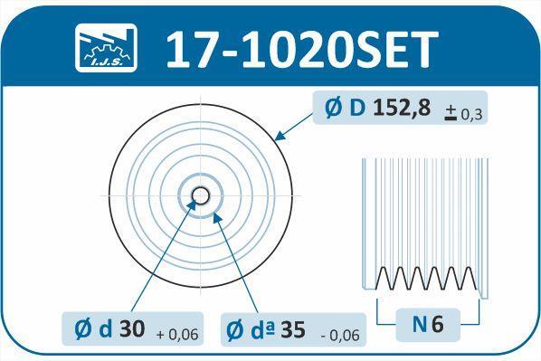 Polia do amortecedor IJS ref. 17-1020SET