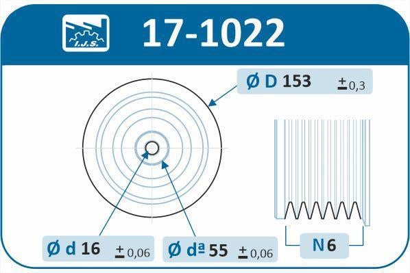 Poulie damper (Poulie de vilebrequin) IJS 17-1022