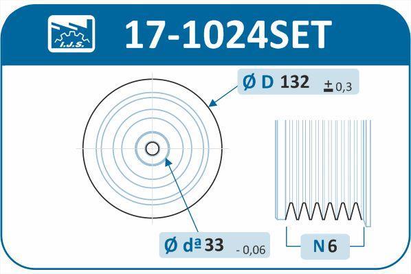 Kit de poulies, vilebrequin IJS ref. 17-1024SET