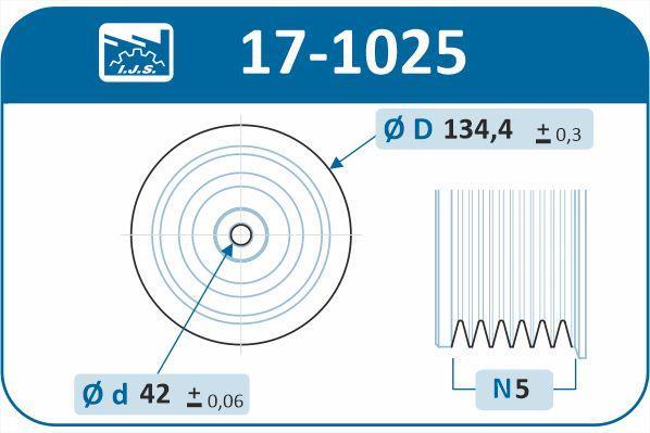 Poulie damper (Poulie de vilebrequin) IJS 17-1025