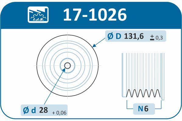 Poulie damper (Poulie de vilebrequin) IJS 17-1026