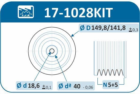 Kit de poulies, vilebrequin IJS ref. 17-1028KIT