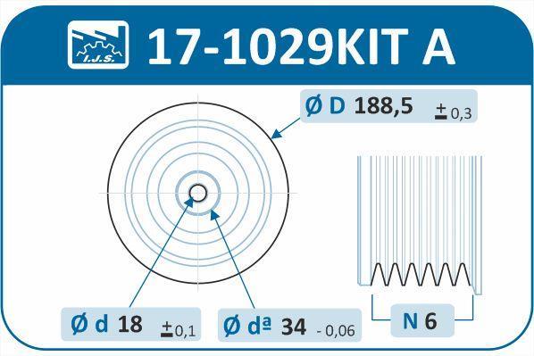 Kit poleas, cigüeñal (Rueda libre, cigüeñal) IJS ref. 17-1029KITA