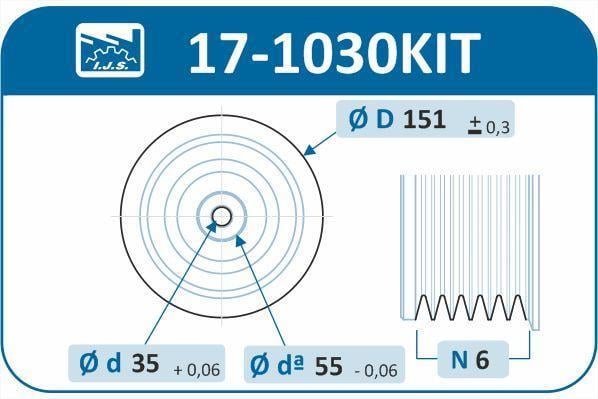 Kit de poulies, vilebrequin IJS ref. 17-1030KIT