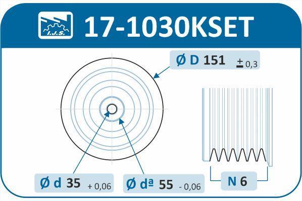 Poulie damper (Poulie de vilebrequin) IJS ref. 17-1030KSET