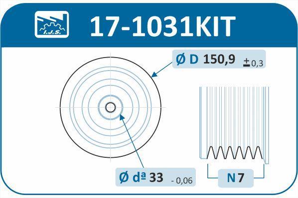 Kit poleas, cigüeñal (Rueda libre, cigüeñal) IJS ref. 17-1031KIT