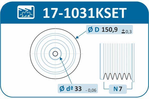 Poulie damper (Poulie de vilebrequin) IJS ref. 17-1031KSET