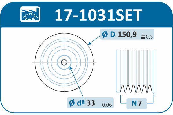 Kit de poulies, vilebrequin IJS ref. 17-1031SET