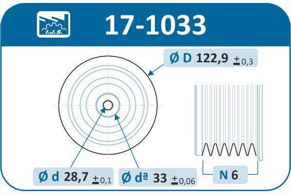 Poulie damper (Poulie de vilebrequin) IJS 17-1033
