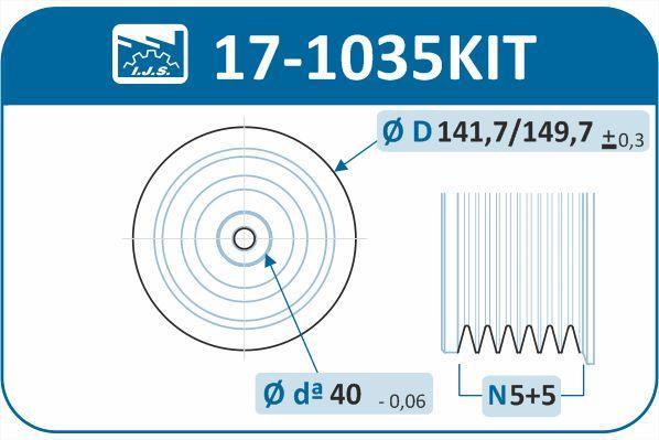 Kit de poulies, vilebrequin IJS ref. 17-1035KIT