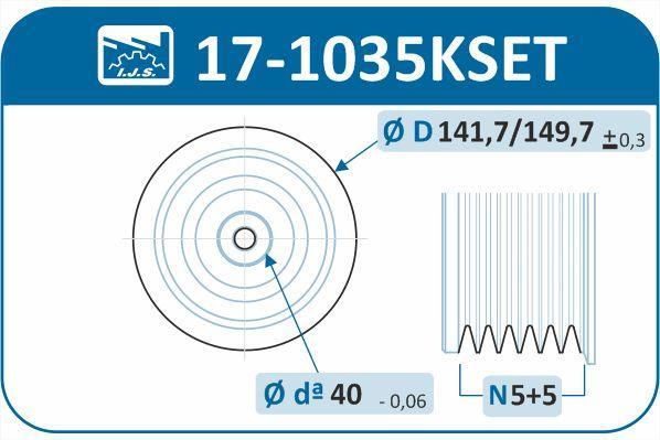 Kit de poulies, vilebrequin (Poulie de vilebrequin) IJS ref. 17-1035KSET