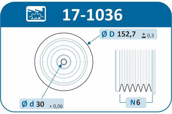 Poulie damper (Poulie de vilebrequin) IJS 17-1036