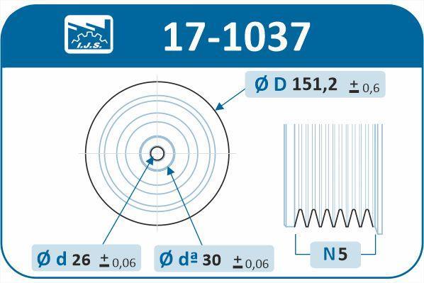 Poulie damper (Poulie de vilebrequin) IJS ref. 17-1037