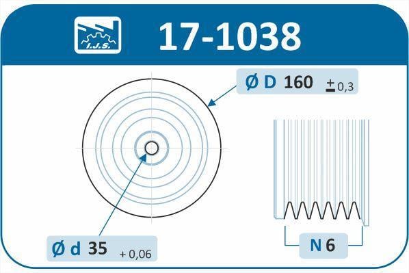 Poulie damper (Poulie de vilebrequin) IJS ref. 17-1038