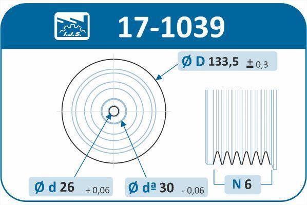 Poulie damper (Poulie de vilebrequin) IJS 17-1039