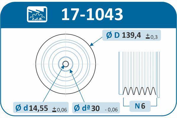 Poulie damper (Poulie de vilebrequin) IJS 17-1043
