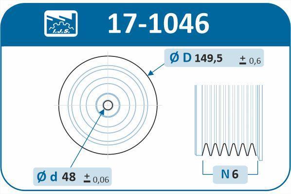 Poulie damper (Poulie de vilebrequin) IJS 17-1046