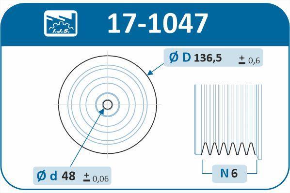Poulie damper (Poulie de vilebrequin) IJS 17-1047