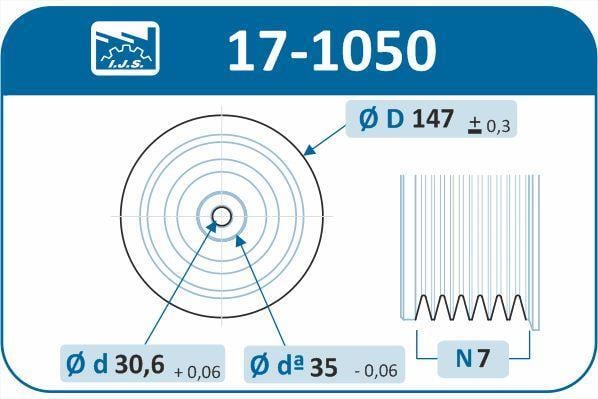 Poulie damper (Poulie de vilebrequin) IJS 17-1050