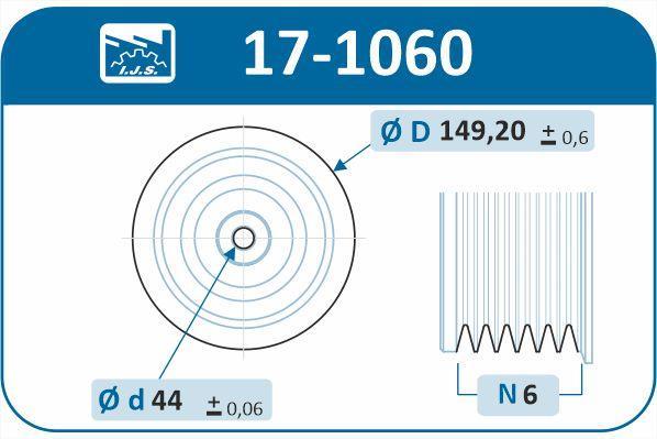 Poulie damper (Poulie de vilebrequin) IJS 17-1060