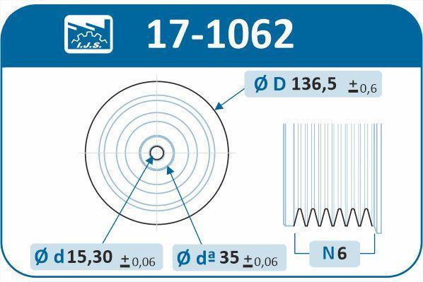 Poulie damper (Poulie de vilebrequin) IJS 17-1062
