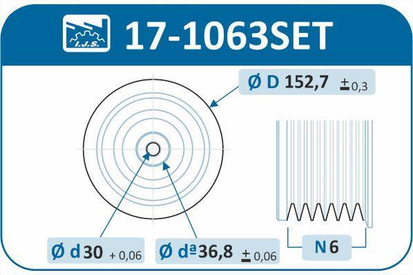 Kit de poulies, vilebrequin IJS ref. 17-1063SET