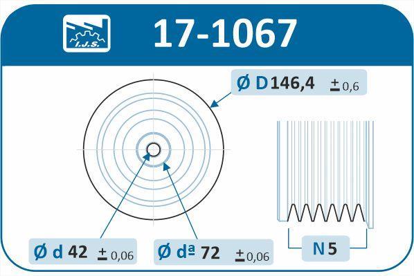 Poulie damper (Poulie de vilebrequin) IJS 17-1067