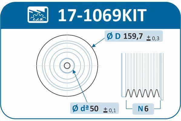 Kit da polia da correia da cambota IJS ref. 17-1069KIT