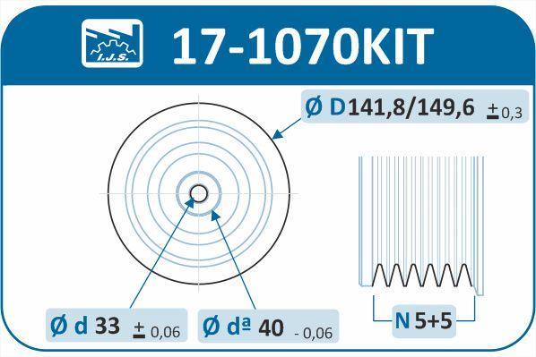 Kit de poulies, vilebrequin IJS ref. 17-1070KIT