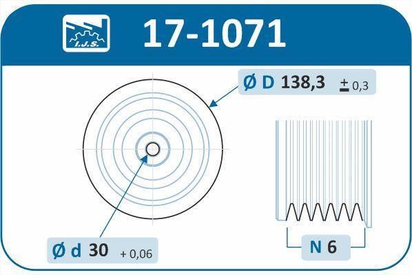 Poulie damper (Poulie de vilebrequin) IJS ref. 17-1071