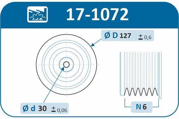 Poulie damper (Poulie de vilebrequin) IJS ref. 17-1072