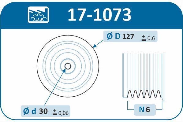 Poulie damper (Poulie de vilebrequin) IJS ref. 17-1073