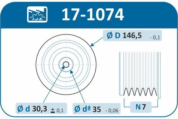 Poulie damper (Poulie de vilebrequin) IJS 17-1074