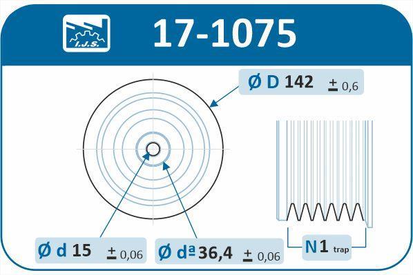 Poulie damper (Poulie de vilebrequin) IJS ref. 17-1075