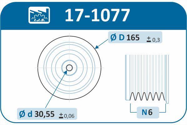 Poulie damper (Poulie de vilebrequin) IJS ref. 17-1077