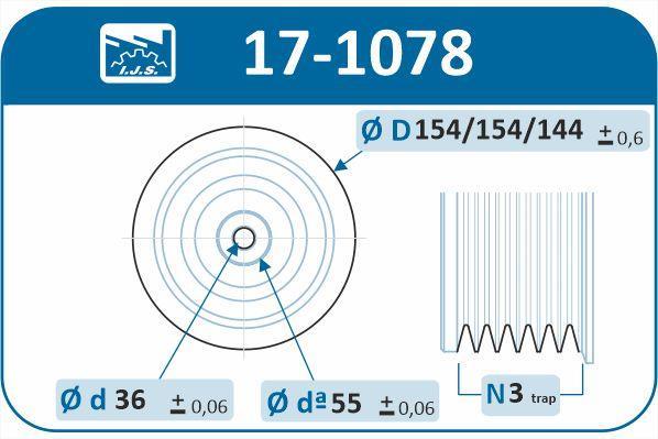 Poulie damper (Poulie de vilebrequin) IJS 17-1078