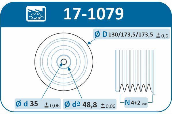 Polia do amortecedor IJS ref. 17-1079