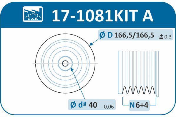 Kit poleas, cigüeñal (Rueda libre, cigüeñal) IJS ref. 17-1081KITA