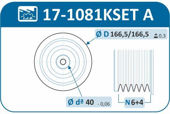 Kit poleas, cigüeñal (Rueda libre, cigüeñal) IJS ref. 17-1081KSETA