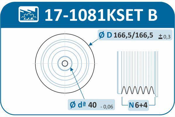 Kit de poulies, vilebrequin (Poulie de vilebrequin) IJS ref. 17-1081KSETB