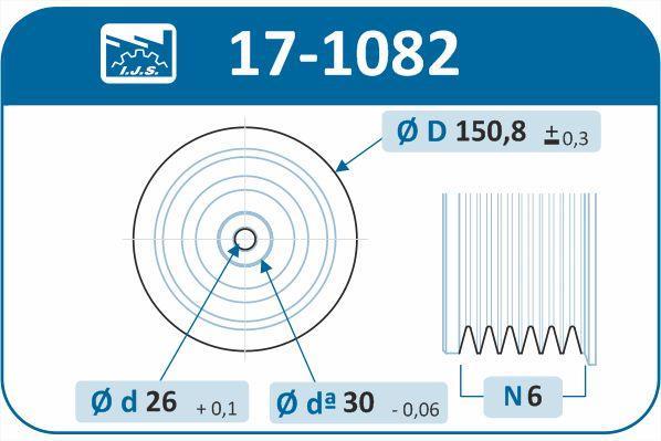 Poulie damper (Poulie de vilebrequin) IJS ref. 17-1082