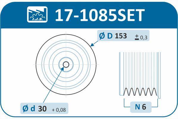 Kit de poulies, vilebrequin (Poulie de vilebrequin) IJS ref. 17-1085SET