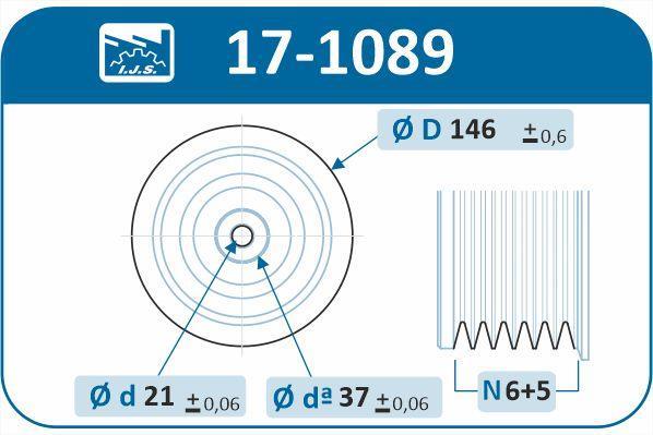 Poulie damper (Poulie de vilebrequin) IJS 17-1089