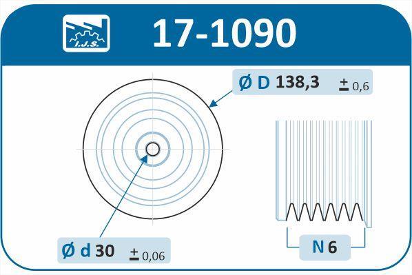 Poulie damper (Poulie de vilebrequin) IJS 17-1090