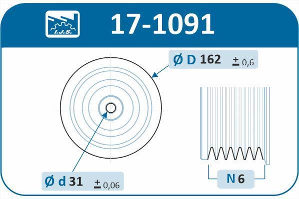 Polia do amortecedor IJS 17-1091